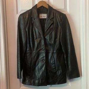Leather Blazer Style Jacket